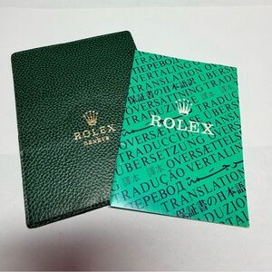 ROLEX Green Genuine Leather Card/Calendar/Booklet Holder + Booklet